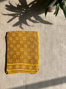 CLASSICS REINVENTED: UNBOXED LINEN DUPATTA HONEY YELLOW