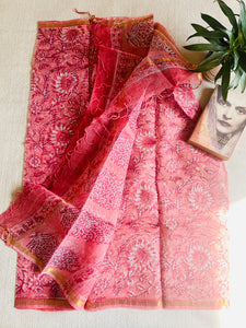 OLD ROSE ALLOVER-JAAL KOTA DORIA DUPATTA