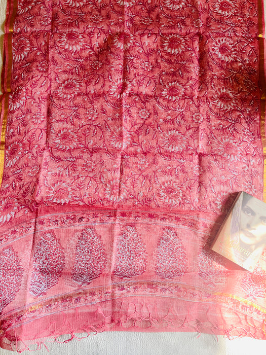 OLD ROSE ALLOVER-JAAL KOTA DORIA DUPATTA