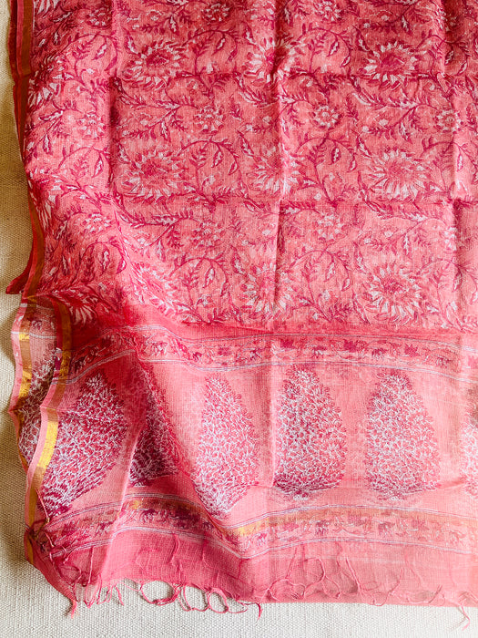 OLD ROSE ALLOVER-JAAL KOTA DORIA DUPATTA