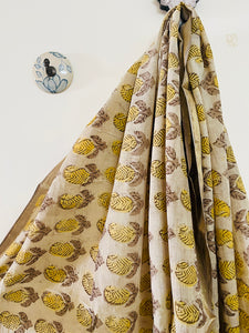 MUSTARD & BEIGE PAISLEY COTTON DUPATTA