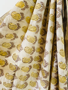 MUSTARD & BEIGE PAISLEY COTTON DUPATTA