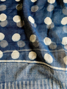 ALLOVER POLKA INDIGO KOTA DORIA DUPATTA