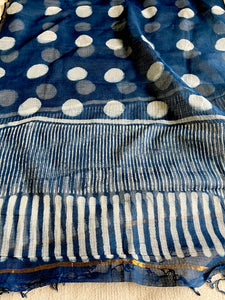 ALLOVER POLKA INDIGO KOTA DORIA DUPATTA