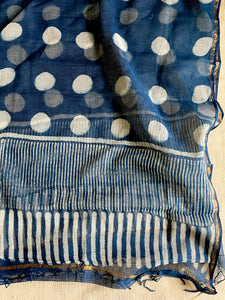 ALLOVER POLKA INDIGO KOTA DORIA DUPATTA