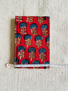 "LAAL SYAHI" BLOCK PRINTED HANDMADE DIARY A6