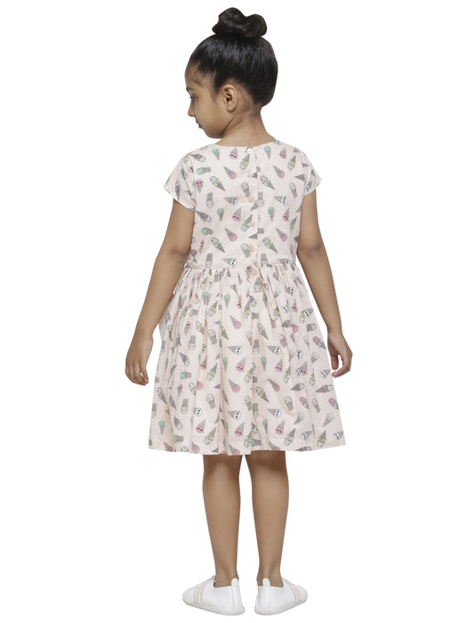 Ice Cream Print Tip Up Dress - Babeehive